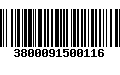 Código de Barras 3800091500116