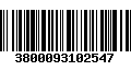 Código de Barras 3800093102547