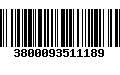 Código de Barras 3800093511189