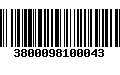 Código de Barras 3800098100043