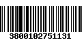 Código de Barras 3800102751131