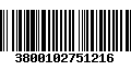 Código de Barras 3800102751216