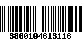 Código de Barras 3800104613116