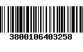 Código de Barras 3800106403258