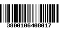 Código de Barras 3800106408017