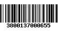 Código de Barras 3800137000655