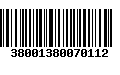 Código de Barras 38001380070112