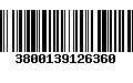 Código de Barras 3800139126360