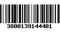 Código de Barras 3800139144401