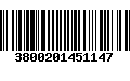 Código de Barras 3800201451147