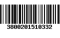 Código de Barras 3800201510332