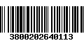 Código de Barras 3800202640113