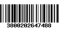 Código de Barras 3800202647488