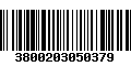 Código de Barras 3800203050379