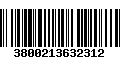 Código de Barras 3800213632312