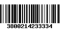 Código de Barras 3800214233334