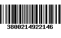 Código de Barras 3800214922146