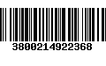 Código de Barras 3800214922368