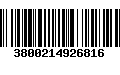 Código de Barras 3800214926816