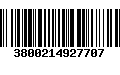 Código de Barras 3800214927707