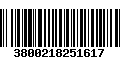 Código de Barras 3800218251617