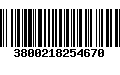 Código de Barras 3800218254670