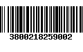 Código de Barras 3800218259002