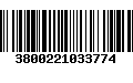 Código de Barras 3800221033774