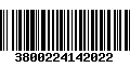 Código de Barras 3800224142022