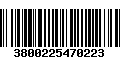 Código de Barras 3800225470223