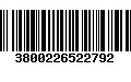 Código de Barras 3800226522792