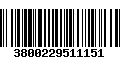 Código de Barras 3800229511151