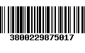 Código de Barras 3800229875017