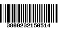 Código de Barras 3800232150514