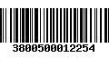 Código de Barras 3800500012254