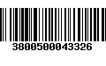 Código de Barras 3800500043326