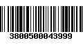 Código de Barras 3800500043999