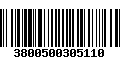 Código de Barras 3800500305110