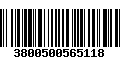 Código de Barras 3800500565118