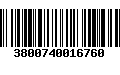 Código de Barras 3800740016760