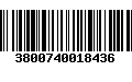 Código de Barras 3800740018436