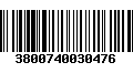 Código de Barras 3800740030476