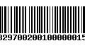 Código de Barras 38297002001000000150