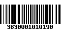 Código de Barras 3830001010190