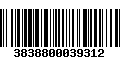 Código de Barras 3838800039312