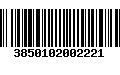 Código de Barras 3850102002221