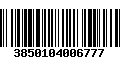 Código de Barras 3850104006777