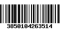 Código de Barras 3850104263514