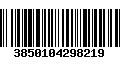 Código de Barras 3850104298219