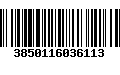 Código de Barras 3850116036113